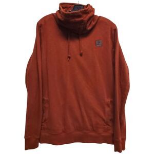 ARMADA Sweater Adult Large Red Mock Neck Pockets Pullover Casual Hiking Outdoor